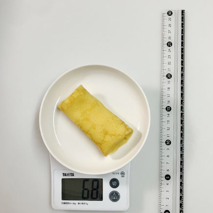 1個分のクリームチーズクレープ