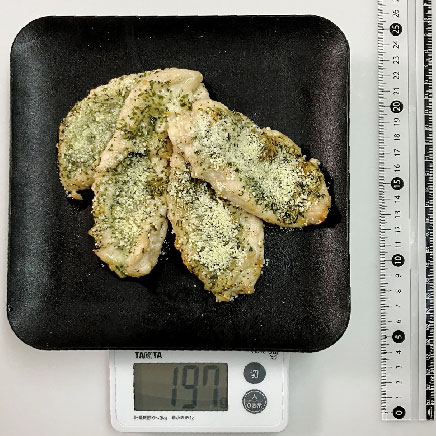 4本分のささみのパルメザンチーズ焼き