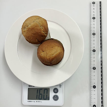 2個分のシナモンマフィン