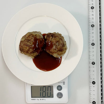 2個分のソールズベリーステーキ