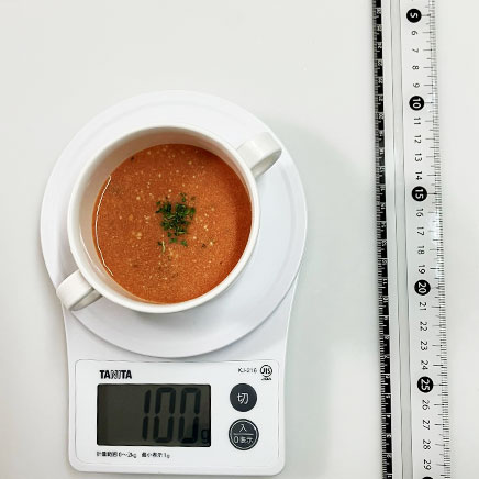 100gの豆乳トマトスープ