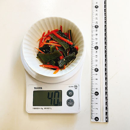 小皿1皿分の茎わかめのきんぴら