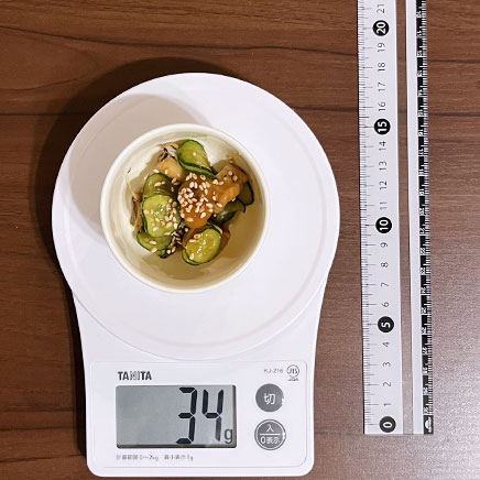 豆鉢1杯分の穴子ときゅうりの酢の物