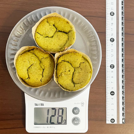 3個分の抹茶マフィン