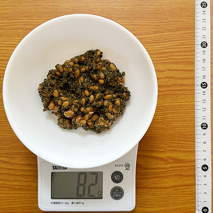 中鉢1杯分のとんぶり納豆