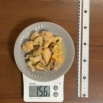 小皿1皿分の鶏肉と根菜の甘酢炒め