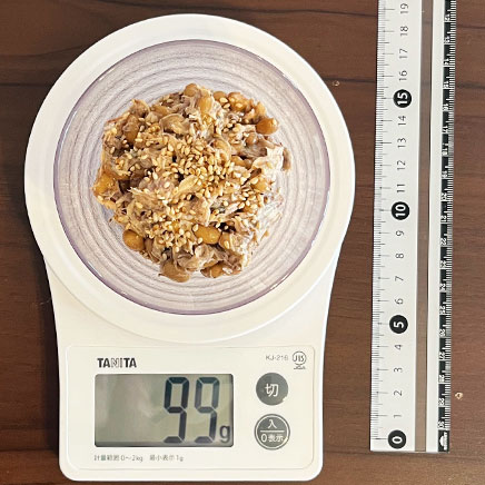 小鉢1杯分の納豆の鯖缶和え