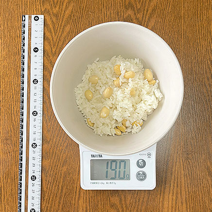 茶碗(大)一杯分の大豆ご飯