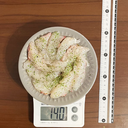 小皿1皿分の白身魚のカルパッチョ