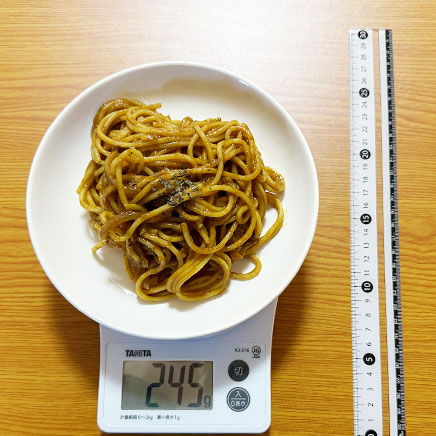 深皿(中)1皿分のカレーパスタ