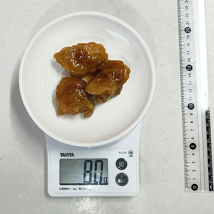 中皿1枚分の鳥肉の甘辛煮