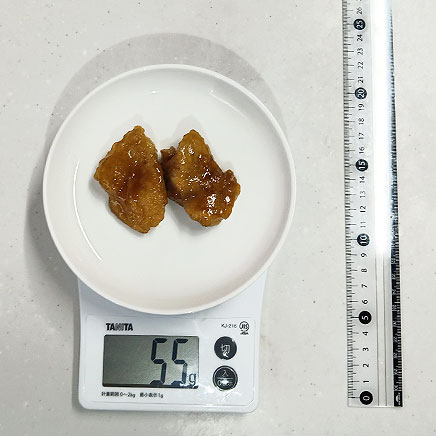 中皿（小）1枚分の鳥肉の甘辛煮