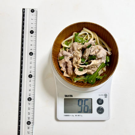 汁椀1杯分の豚しゃぶうどん