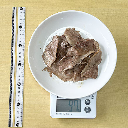 大皿1皿分の豚肩ロースの塩焼き