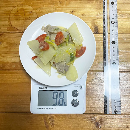 小皿1皿分の豚肉のクリーム煮