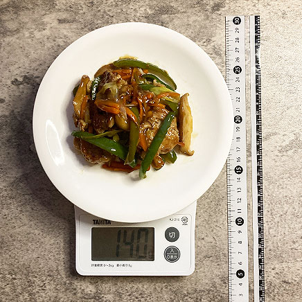 中皿(大)1皿分の豚肉の黒酢炒め