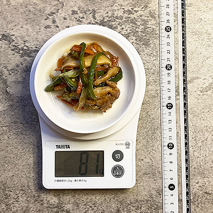 小皿1皿分の豚肉の黒酢炒め