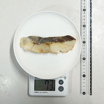 1切れ分の白身魚のソテー