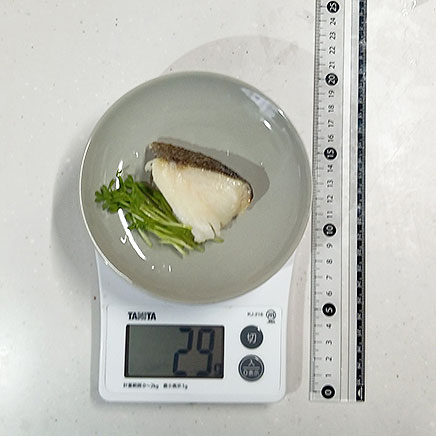 1/4切れ分白身魚の塩焼き