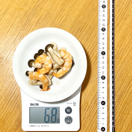 小皿1皿分のエビのホイル焼き