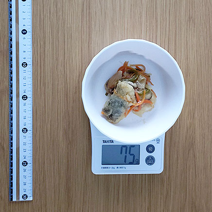 小皿1皿分の白身魚の甘酢あんかけ