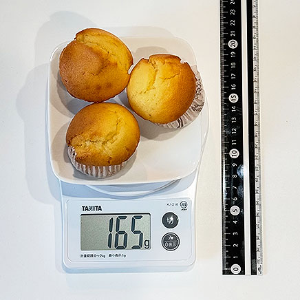 3個分の米粉マフィン