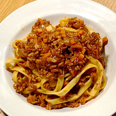 生パスタのボロネーゼ