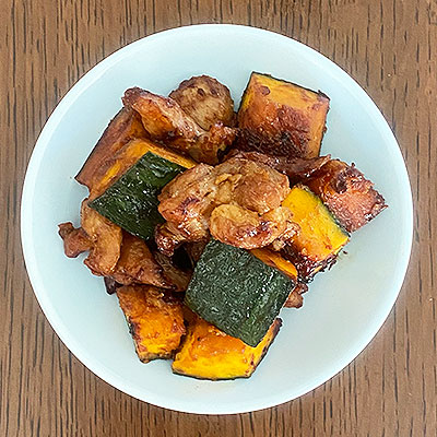 かぼちゃと鶏肉の煮物