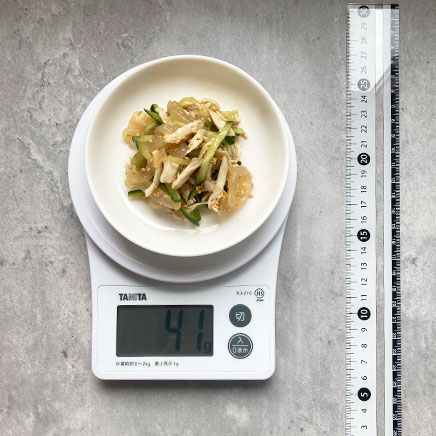 小皿(小)1杯分のささみときゅうりの中華くらげ