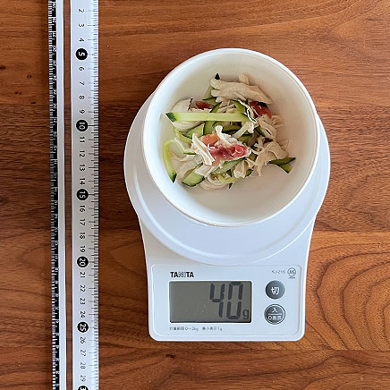 小鉢1杯分のささみときゅうりの梅和え