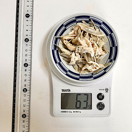 小皿1皿分のささみとごぼうのマヨサラダ