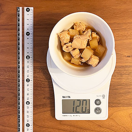 小鉢（中）1杯分のささみと大根の煮物