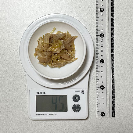 小皿1皿分のささみのごま油和え