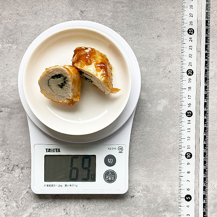 小皿1皿分のささみ大葉チーズ