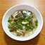 しめじとにんにくの牛脂スープ