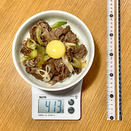 丼1杯分のすき焼き丼