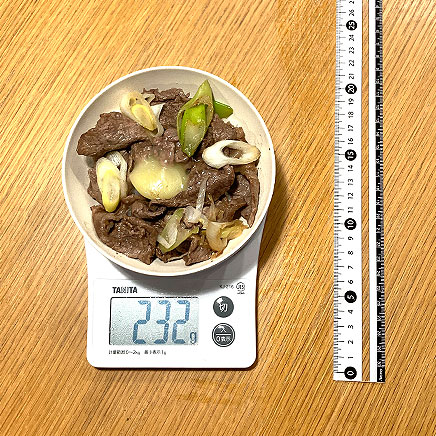 小丼1杯分のすき焼き丼