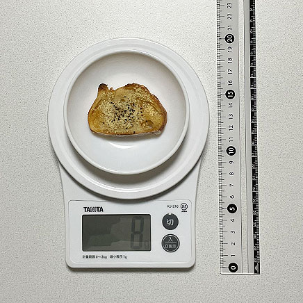 1枚分のチーズラスク