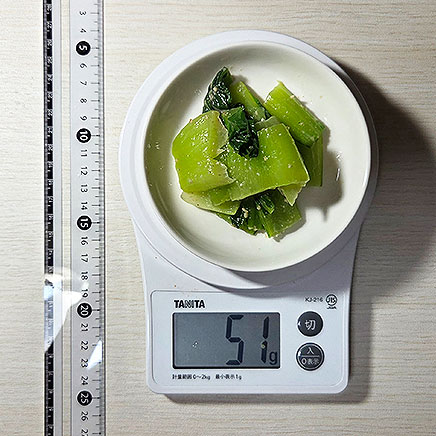 小皿1皿分のチンゲン菜のナムル