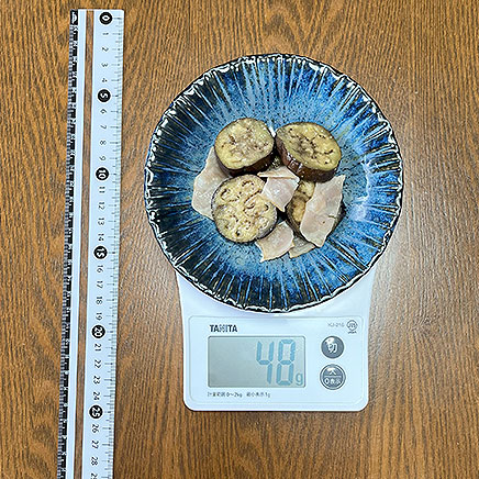 小皿1皿分のなすとベーコンのにんにく炒め