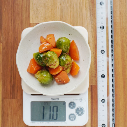 小皿1皿分の芽キャベツサラダ