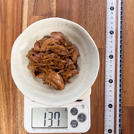 深皿（中）1皿分の鶏肉のしぐれ煮