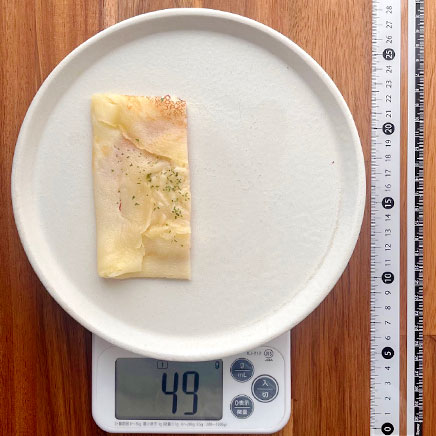 1/2枚分の米粉のガレット