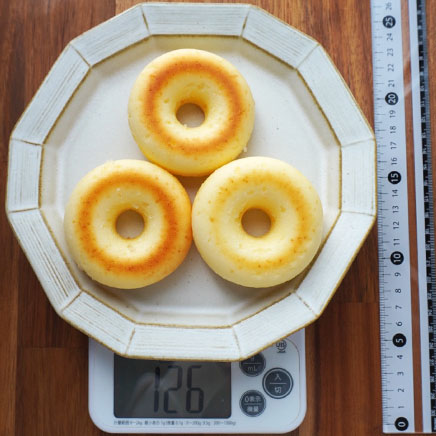3個分の米粉の焼きドーナツ