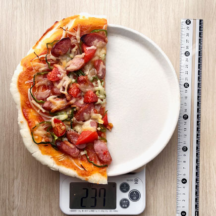 1/2枚分の米粉ピザ