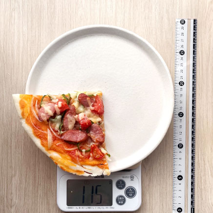 1/4枚分の米粉ピザ