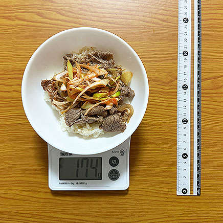 小丼1杯分のネギキムチ牛丼