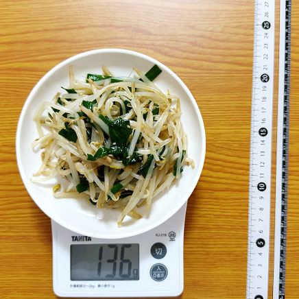 深皿(小)1皿分のもやしとニラのナムル