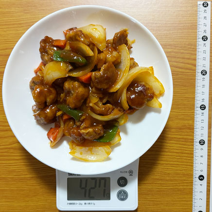 深皿（大）1皿分の豚こま肉の酢豚