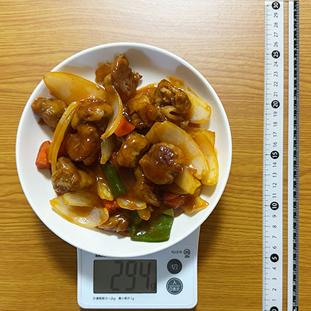 深皿（中）1皿分の豚こま肉の酢豚